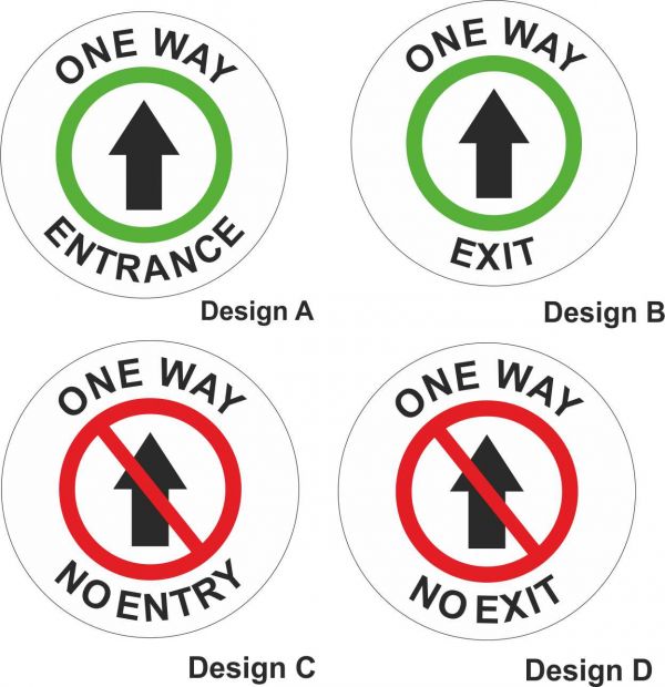 One Way System Stickers for post Covid safety
