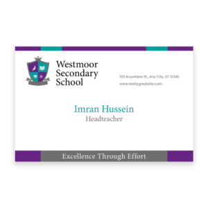 School Business Cards