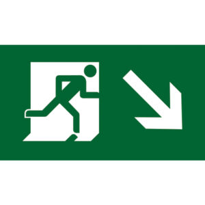 FIRE ESCAPE SIGNAGE GRAPHIC H