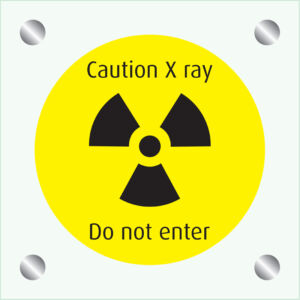 P070 STUDIO RANGE B DOOR AND WALL 19 CAUTION XRAY