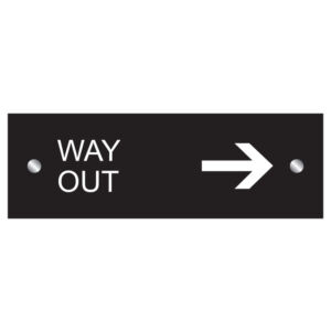 P13.2 INTERIOR WALL AND DOOR SIGNAGE BASICS LINE SIGNS ICONS 06 WAY OUT