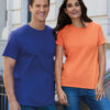 Man and Woman wearing unisex cotton t shirts