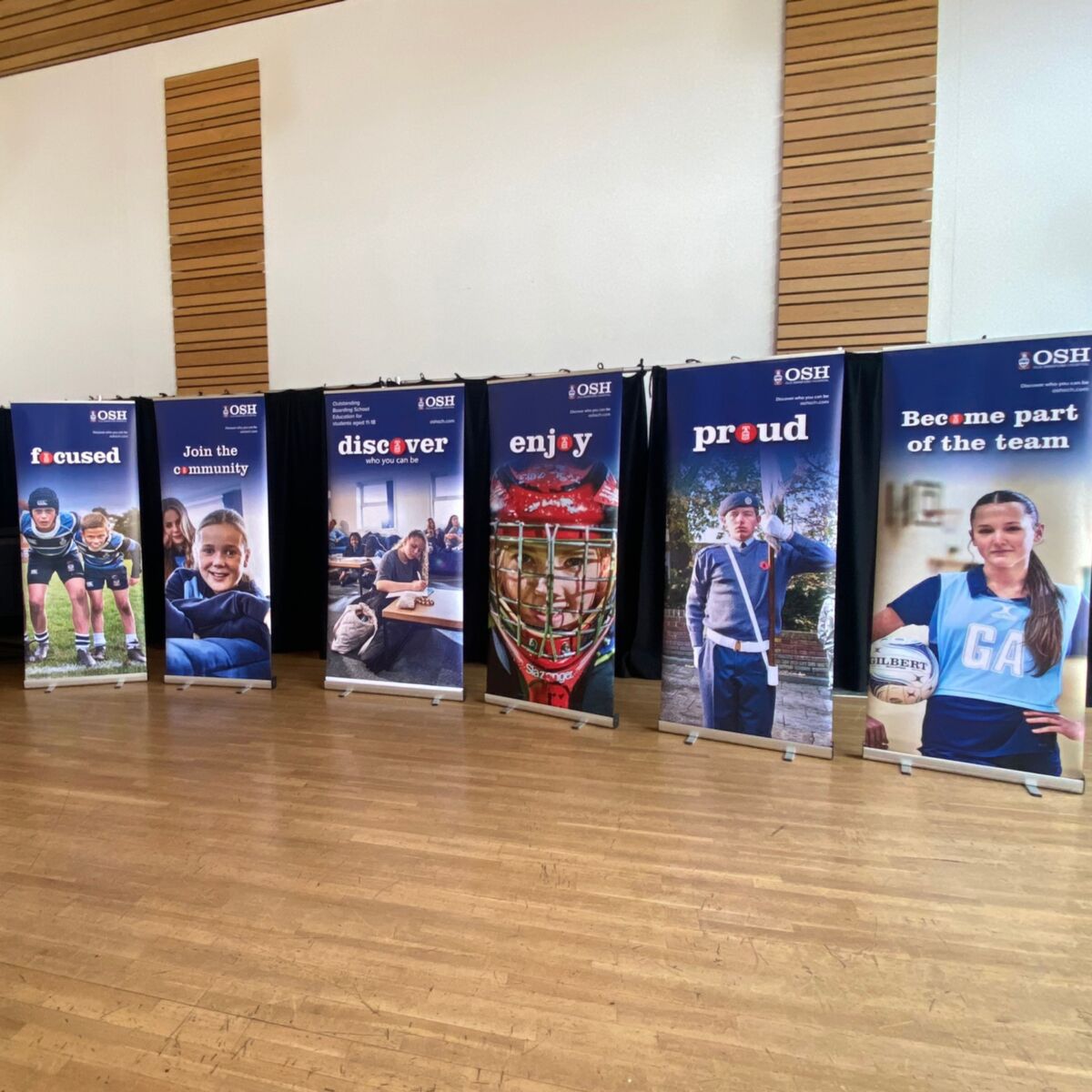 Custom Logo Imprinted Stacked Banners