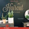 Barber Hairstylist personalised Wall Sticker logo